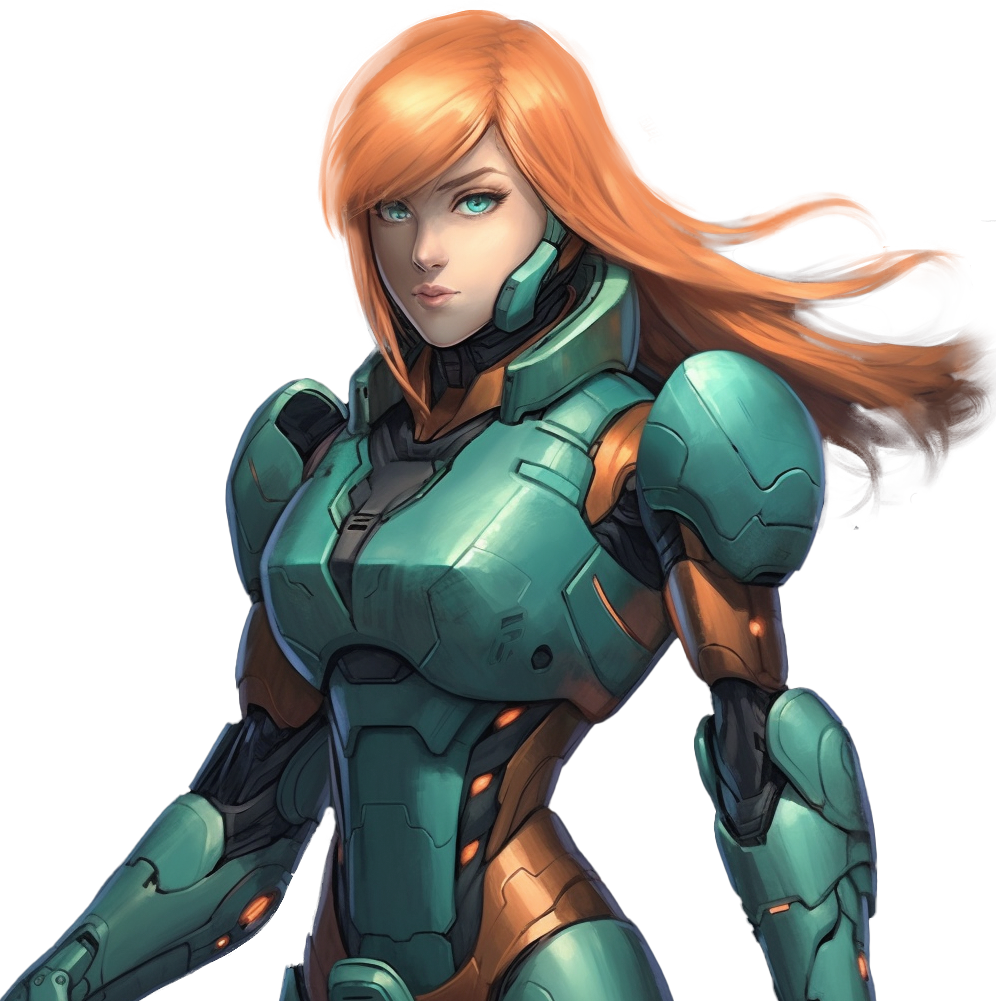 female combat ready space explorer