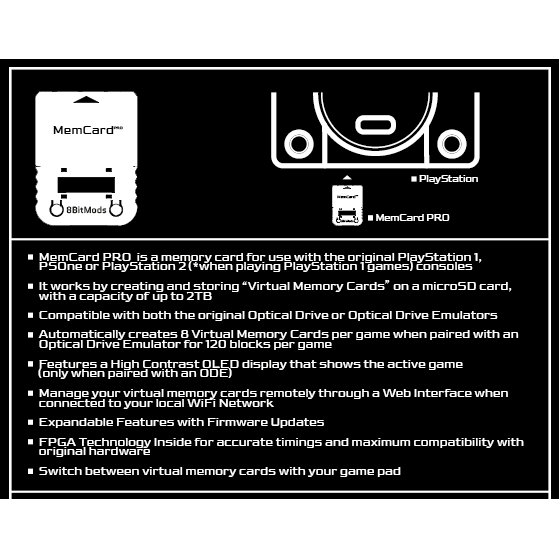 MemCard PRO for PlayStation 1 - CastleMania Games