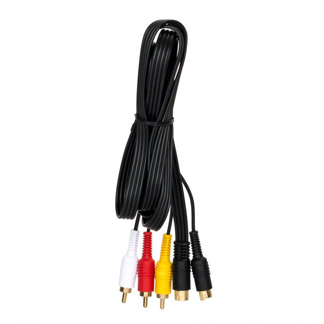 SEGA Saturn Gold Plated Svideo Cable - S-Video & AV RCA Cable Retro-Bit - CastleMania Games