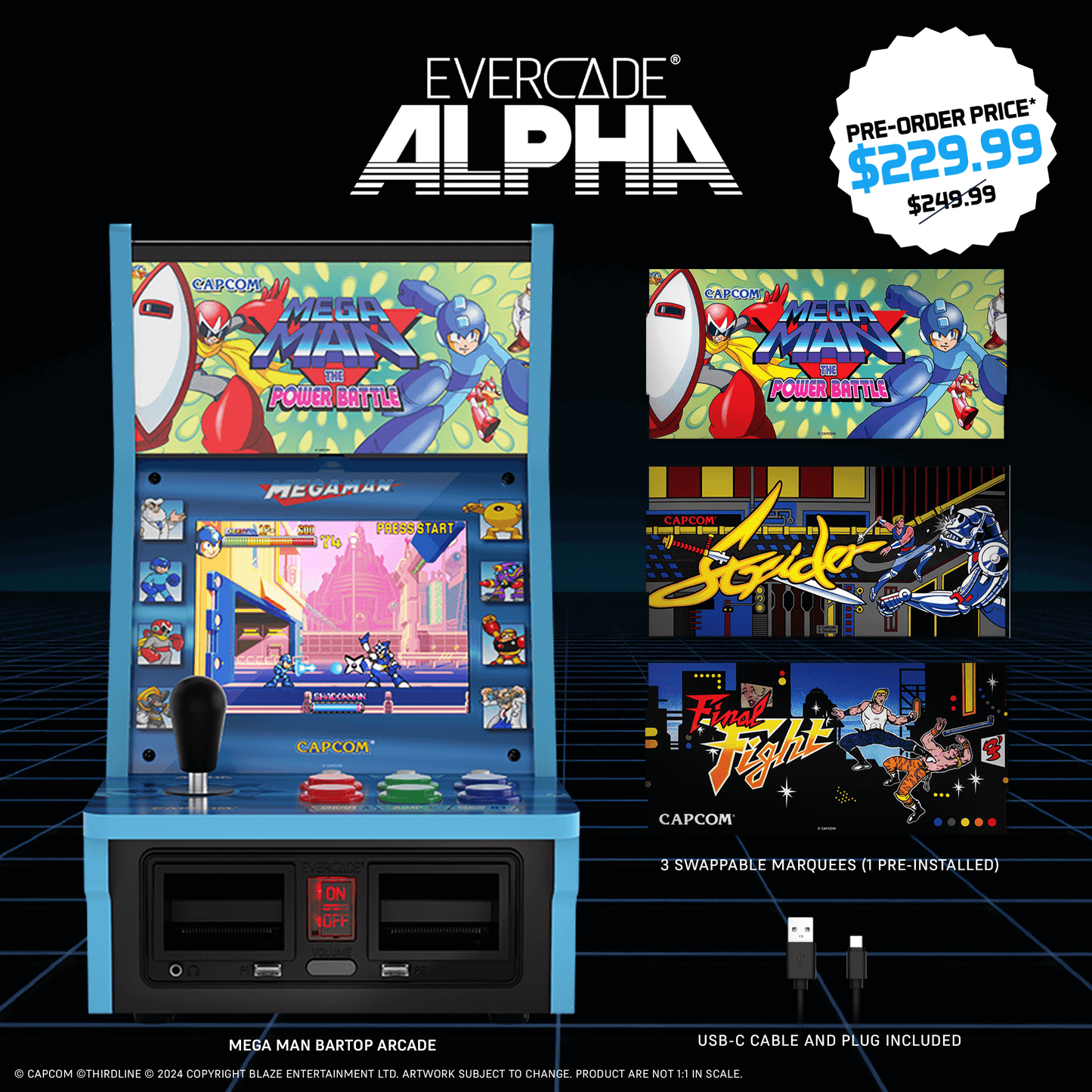 Evercade Alpha Mega Man Bartop Arcade