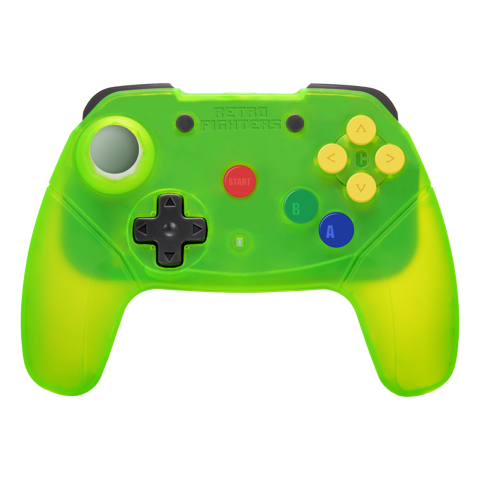 Retro Fighters Brawler64 2.4 Ghz Wireless Edition - Extreme Green - CastleMania Games