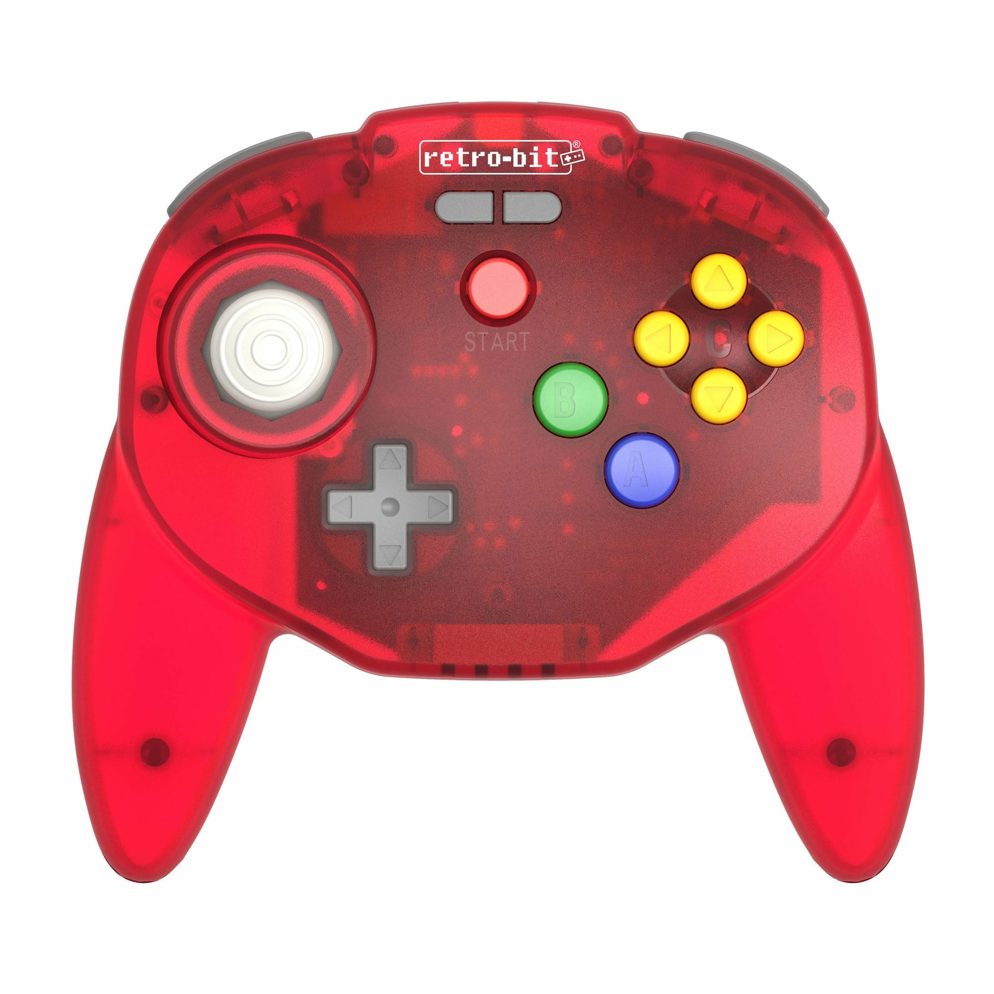 Tribute64 2.4GHz Wireless Controller - Clear Red - CastleMania Games