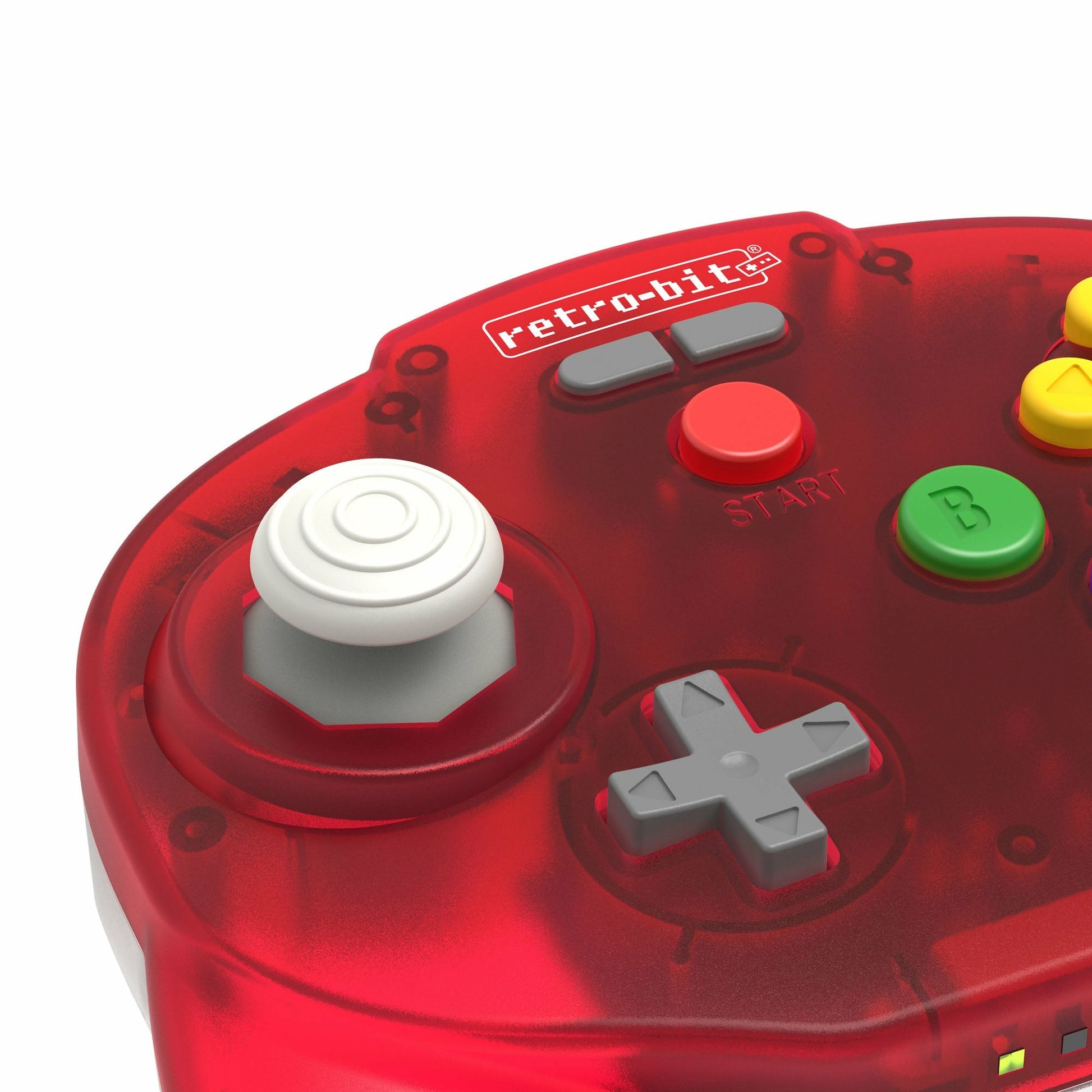 Tribute64 2.4GHz Wireless Controller - Clear Red - CastleMania Games