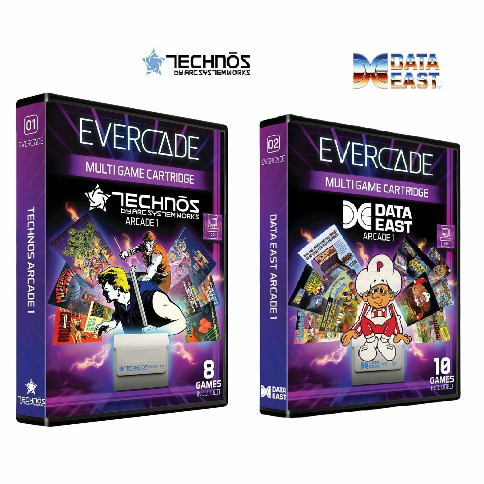 Evercade Technos Arcade & Data East Arcade Bundle - CastleMania Games